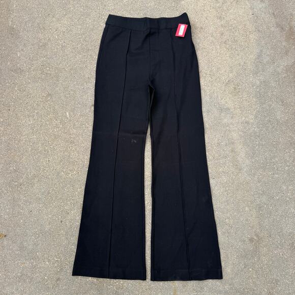 SPANX 20252T The Pant in Black Knit Ponte Hi-Rise Flare XL Tall NWT 20252T - Picture 2 of 11